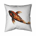 Fondo 26 x 26 in. Red Butterfly Koi Fish-Double Sided Print Indoor Pillow FO2794254